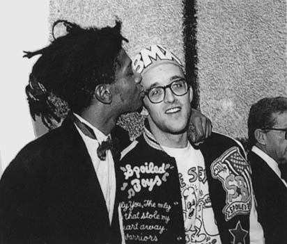 basquiat + haring: two of nyc's finest (graffiti) artists. RIP, boys. <3/club 57, nyc/photo from estate of keith haring