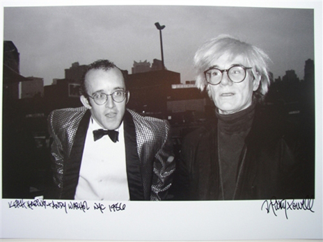 my favorite pic of keith haring + andy warhol/nyc/1986/photo by Ricky Powell