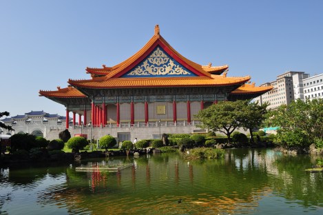 side of national concert hall from memorial park/chiang kai shek memorial, taipei/dec 2012