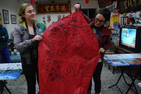 marina + i showin off the goods/pinxi, taiwan/feb 2013