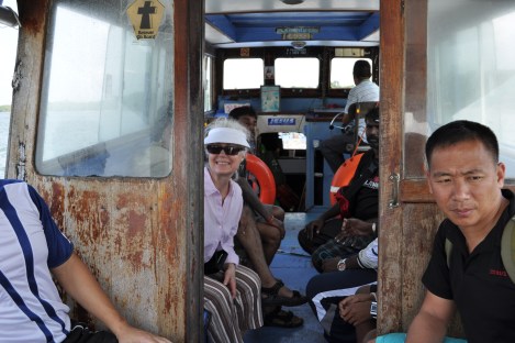 ma on the bum boat to pulau ubin/singapore/march 2013