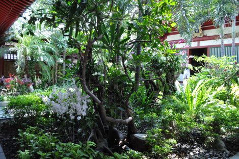 roof garden at buddha tooth relic temple/singapore/march 2013